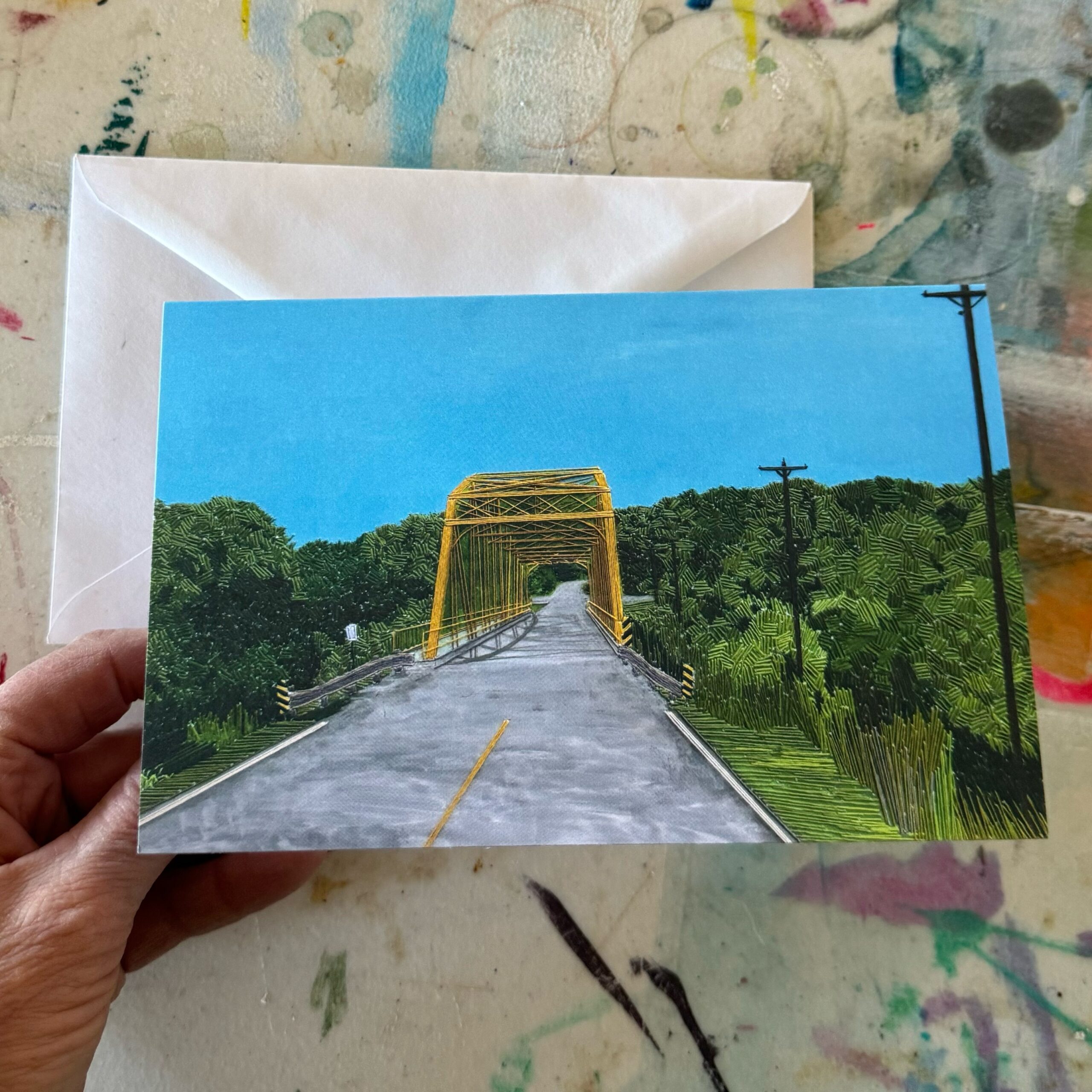 Yellow Bridge greeting card